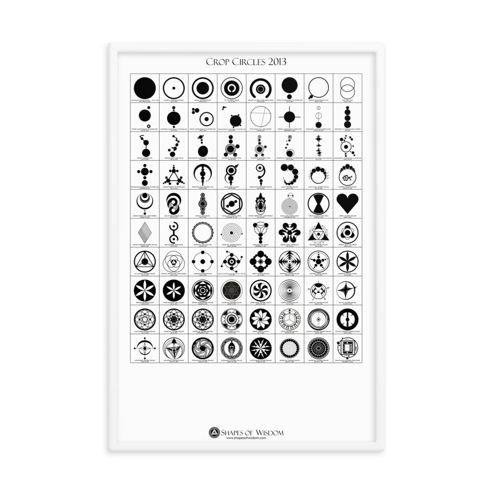 Crop Circles 2013 Framed Poster - Shapes of Wisdom