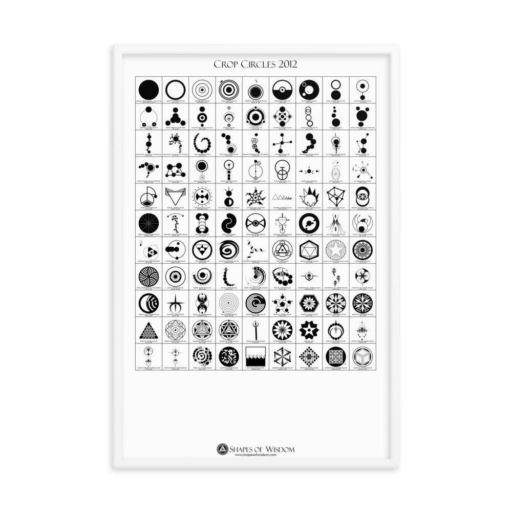 Crop Circles 2012 Framed Poster - Shapes of Wisdom