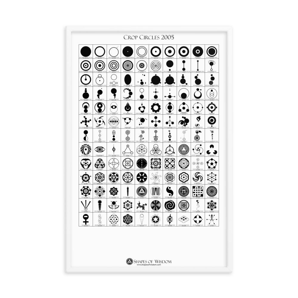 Crop Circles 2005 Framed Poster - Shapes of Wisdom