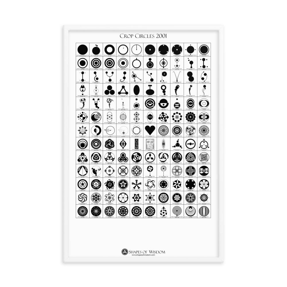 Crop Circles 2001 Framed Poster - Shapes of Wisdom