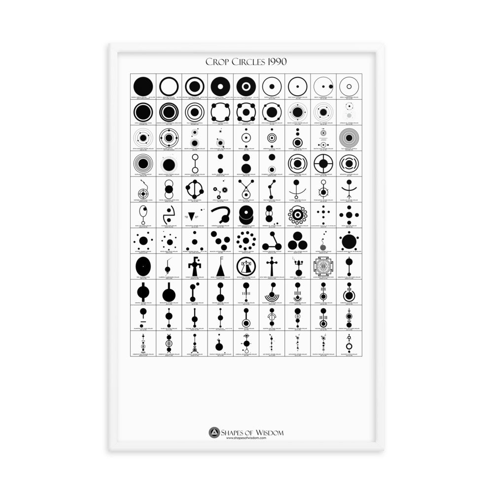 Crop Circles 1990 Framed Poster - Shapes of Wisdom