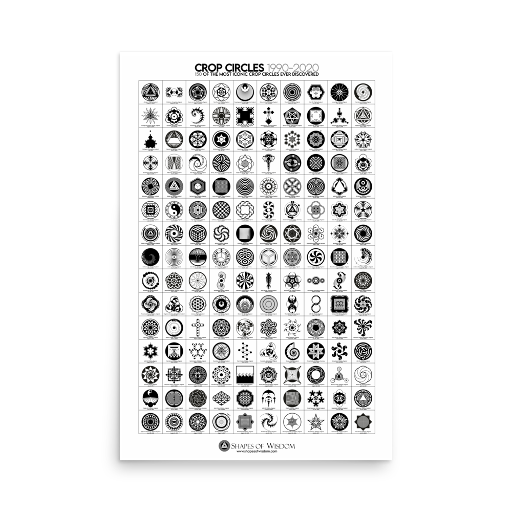 Crop Circles 1990-2020 Compilation Poster - Shapes of Wisdom