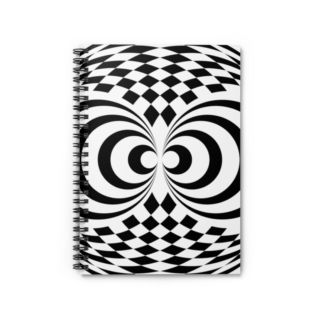 Straight Soley Crop Circle Spiral Notebook - Ruled Line - Shapes of Wisdom