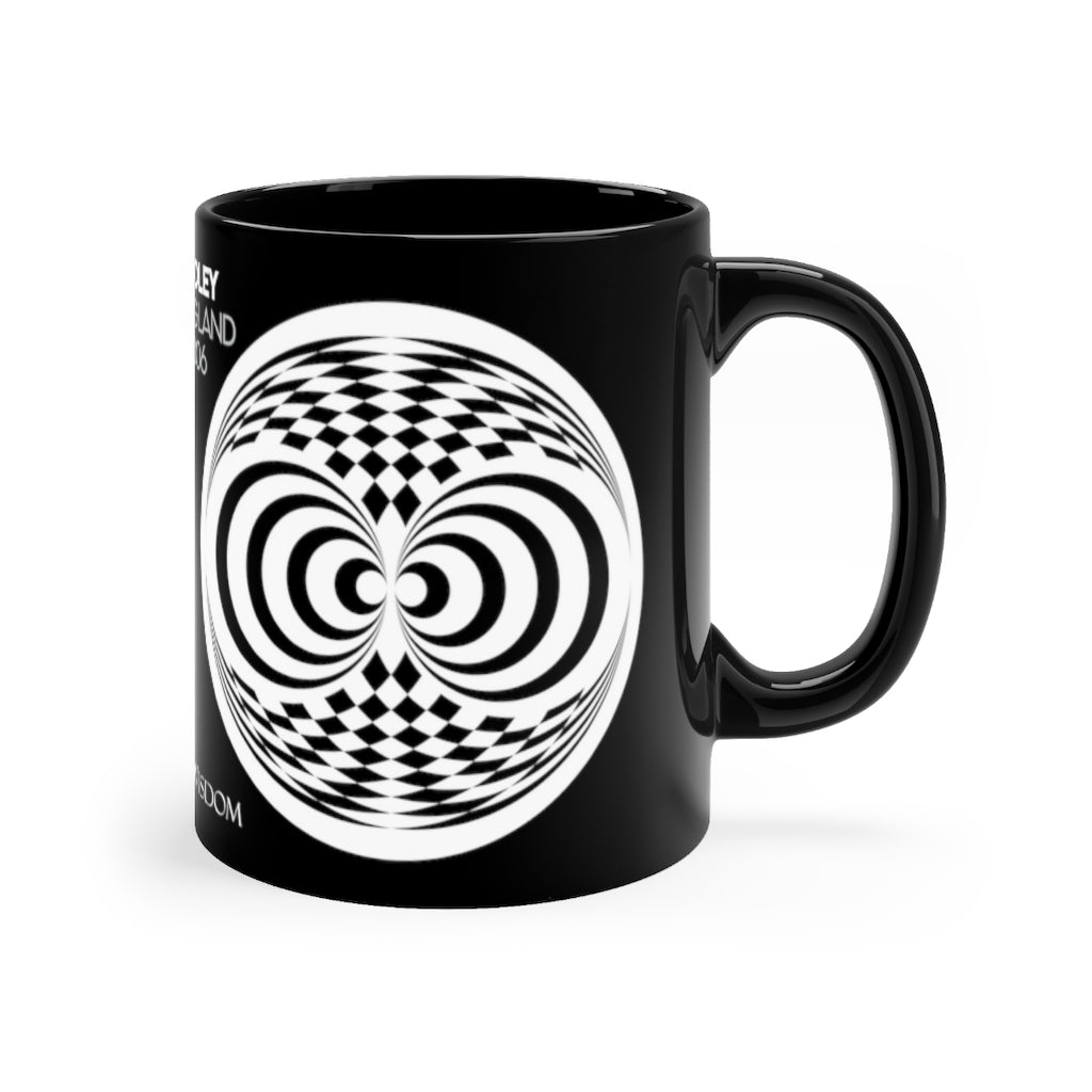 Crop Circle Black mug 11oz - Straight Soley - Shapes of Wisdom