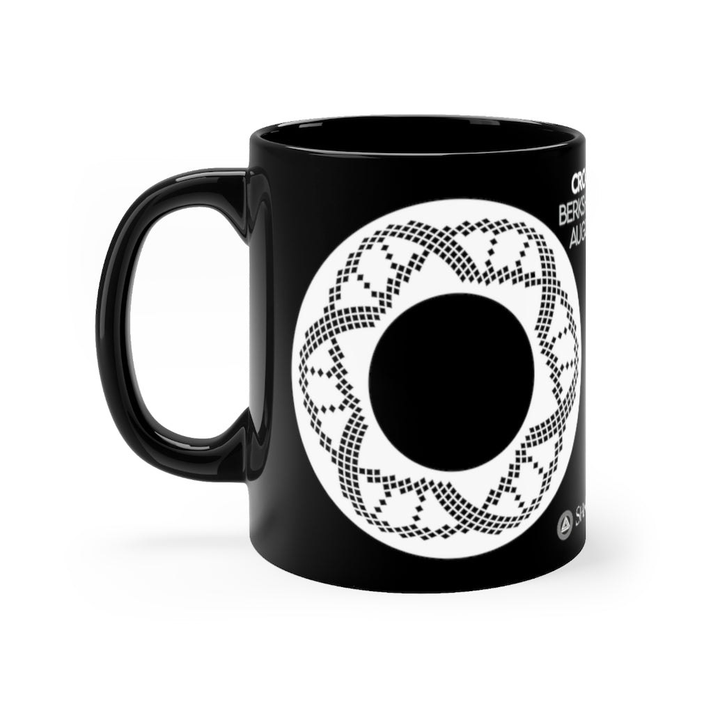 Crop Circle Black mug 11oz - Crooked Soley - Shapes of Wisdom